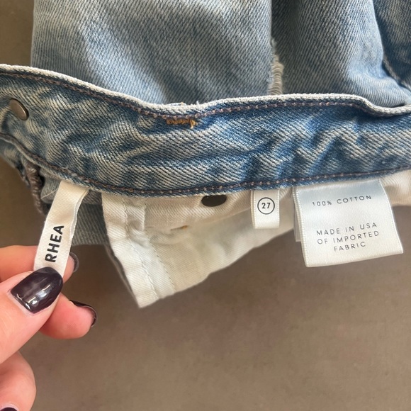 GRLFRND Rhea Distressed Straight Leg Jeans, Size 27 - Picture 5 of 8